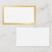 空白の金ゴールドと白結婚のアドバイスと願い アドバイスカード (正面/裏面)