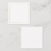 空白の金ゴールドと白 スクエア名刺 (正面/裏面)