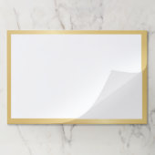 空白の金ゴールドと白 ペーパーパッド (折り畳み)