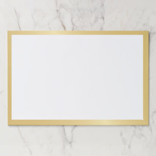 空白の金ゴールドと白 ペーパーパッド