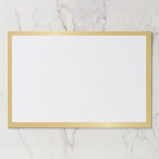 空白の金ゴールドと白 ペーパーパッド (正面)