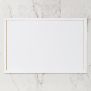 空白の金ゴールドと白 ペーパーパッド