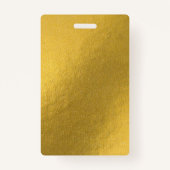 空白の金ゴールドDIYテンプレートカスタム文字写真 バッジ (正面)