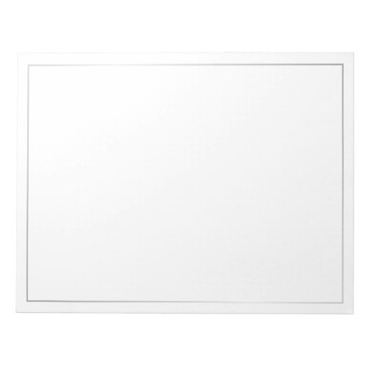 空白の銀 ノートパッド (正面)