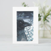 -空白の黒い鳥の水色 サンキューカード (スタンド正面)