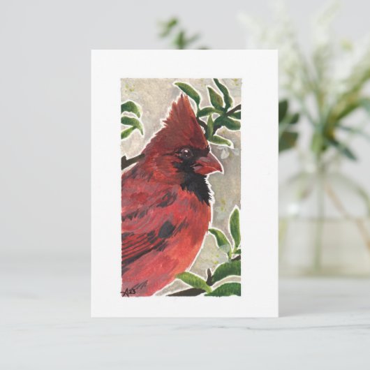 空白の -(鳥)ショウジョウコウカンチョウ水の色 サンキューカード (スタンド正面)