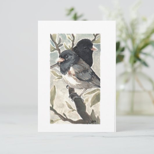 空白の – 黒い目のジャングスの水色 サンキューカード (スタンド正面)