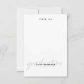 空白のB/Wシンプルパーソナライズされた卒業 サンキューカード (正面)