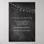 空白のChalkboard文字と軽文字列で署名: DIY ポスター (正面)