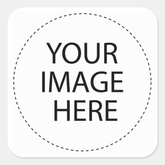 空白のDIYテンプレートパーティー景品の追加文字画像 スクエアシール (正面)
