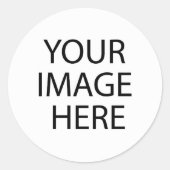 空白のDIYテンプレートパーティー景品の追加文字画像 ラウンドシール (正面)