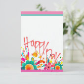 "空白のhappy day"ノートカード、ありがとうメモ。 サンキューカード (スタンド正面)