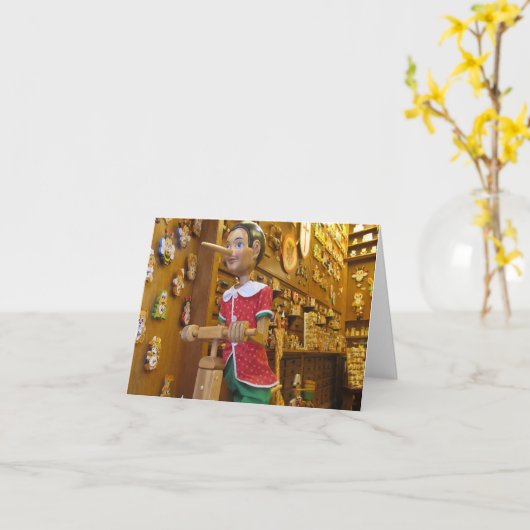 空白のNote Card:Pinocchio カード (黄色い花)