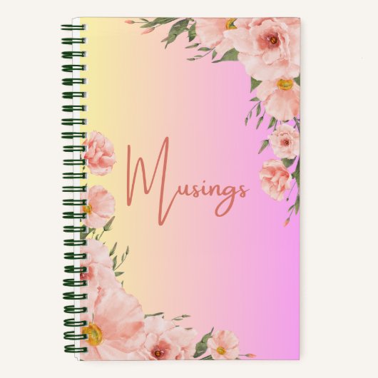 空白のPage for your Musings – ノートブック (正面)