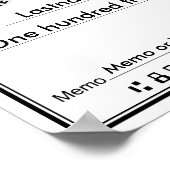 空白のSweepstakes & Awardsのチェック ポスター (角)