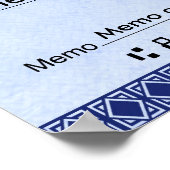 空白のSweepstakes & Awards BLUEアールデコのチェック ポスター (角)