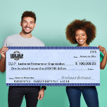 空白のSweepstakes & Awards BLUEアールデコのチェック ポスター<br><div class="desc">（アカウント番号の確認がFALSE） 1)ロゴをアップロードする（.PNGファイルを使用する）。 2)文字情報をすべて入力する。3)ポスターサイズとストックを選択。</div>