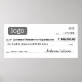 空白のSweepstakes、Awards、Charityのチェック ポスター (正面)