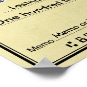 空白のSweepstakes & Awards PARCHMENTのチェック ポスター (角)