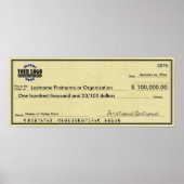 空白のSweepstakes & Awards PARCHMENTのチェック ポスター (正面)