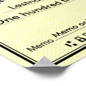 空白のSweepstakes & Awards YELLOWのチェック ポスター (角)