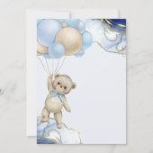 空白を埋めて自分だけの特別なものに！青い風船の「私たちは待ち遠しい」 招待状 (正面)