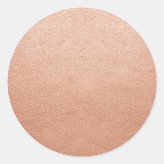 空白テンプレート カッパー シャイニー 任意のテキストまたはロゴを追加 ラウンドシール (正面)