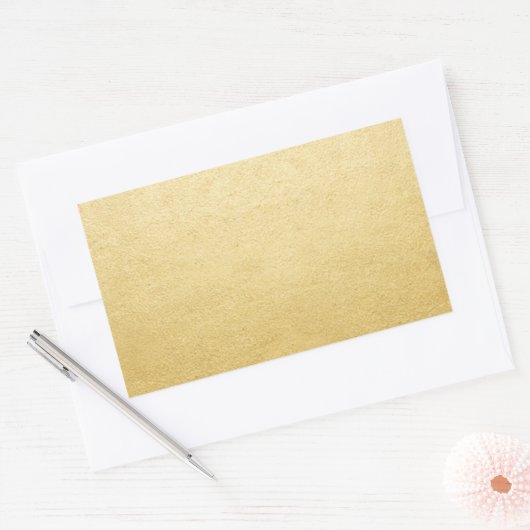 空白テンプレート ゴールド シャイン 任意のテキストまたはロゴを追加 長方形シール (封筒)
