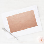 空白テンプレート 銅 偽箔 任意のテキストまたはロゴ 長方形シール (封筒)