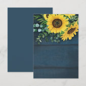 空白予算のカントリーサンフラワーの結婚式 招待状 (正面/裏面)