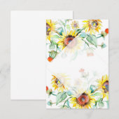 空白予算のサンシャイン sunflower ウェディング 招待状 (正面/裏面)