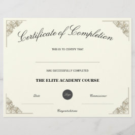 空白名 | 修了証明書カスタムロゴ