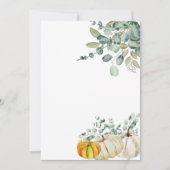 空白 - あなただけの秋のカボチャ オレンジ 白 招待状 (正面)