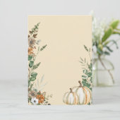 空白 - あなただけの秋のポンプキン - ラスティック ブラウン 招待状 (スタンド正面)