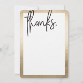 （空白） サンキュー 現代風フォントの黒い偽の金 (正面)