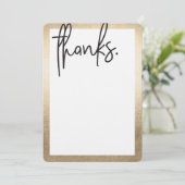 （空白） サンキュー 現代風フォントの黒い偽の金 (スタンド正面)