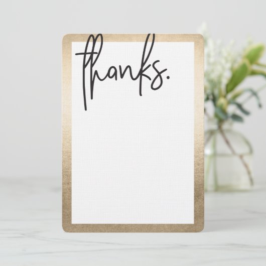 (空白) サンキュー 現代風フォントの黒い偽の金 (スタンド正面)