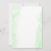 空白:添加您自己的绿色绣球花粉色花卉 招待状 (裏面)