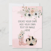 空白 自分でカスタマイズ DIY ウエスタンカウガール サドルアップ 招待状 (正面)