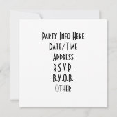 空白 - 自由設計 - 作成する 招待状 (裏面)