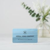 空空ブルートーンドローンのロゴ 名刺 (スタンド正面)