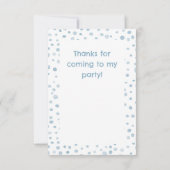 空紙吹雪水色ドットサンキューカード サンキューカード (裏面)