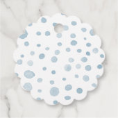 空紙吹雪水色ドットメッセージカード フェイバータグ (裏面)