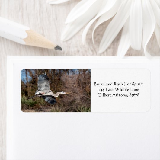 空素晴らし中青鷺 ラベル (インサイチュ)