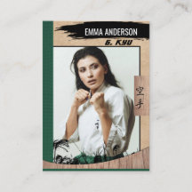 空素朴手グリーンベルト木材トレーディングカード