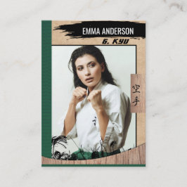 空素朴手グリーンベルト木材トレーディングカード 名刺