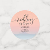 空結婚の夕日の下の海の向こうにある コンフェッティ (スモール正面)