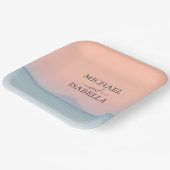 空結婚の夕日の下の海の向こうにある ペーパープレート (傾斜あり)