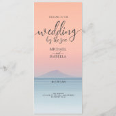 空結婚の夕日の下の海の向こうにある メニュー (裏面)