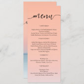 空結婚の夕日の下の海の向こうにある メニュー (正面/裏面)